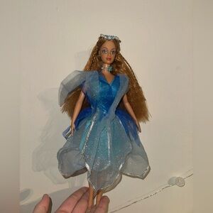 Sparkling Blue Fairy Doll in Layered Tulle Dress